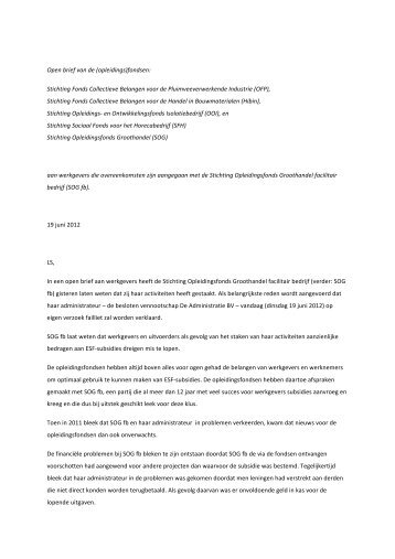 Open brief aan werkgevers dd 19-6-2012 - Hibin