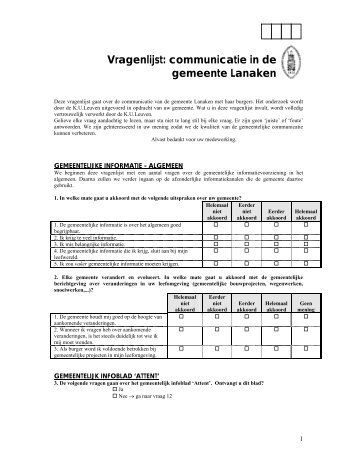 Vragenlijst: communicatie in de gemeente Lanaken - Kortom