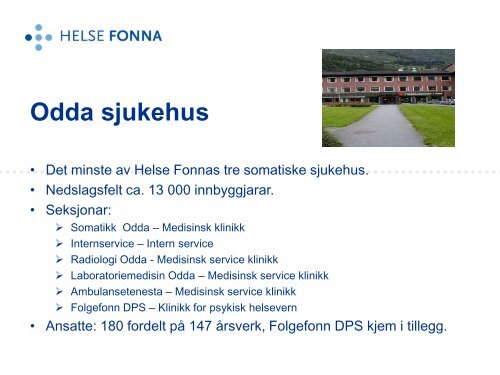 Odda sjukehus - Helse Vest