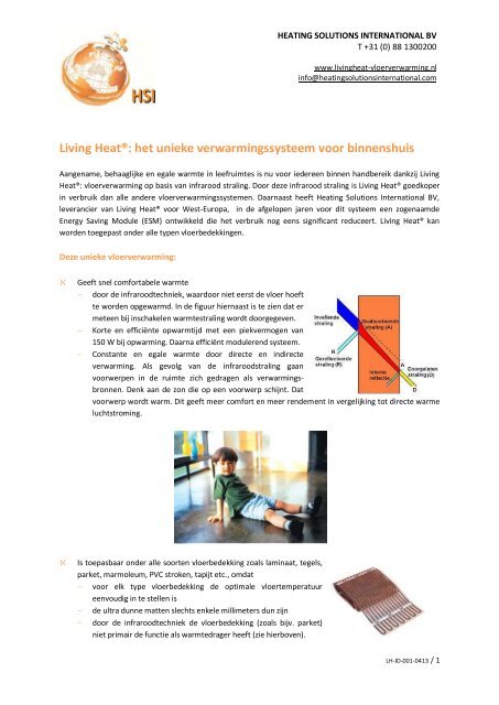 Living Heat®: het unieke verwarmingssysteem voor binnenshuis