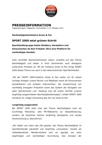 PRESSEINFORMATION - Sport 2000