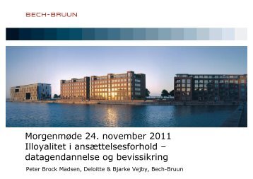 Morgenmøde 24. november 2011 Illoyalitet i ... - Bech-Bruun