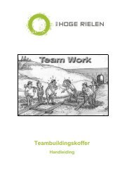 Teambuildingskoffer - De Hoge Rielen