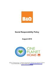 View our Social Responsibility Policy PDF - B&Q