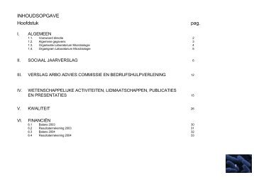 JAARVERSLAG 2003 en 2004 - Laboratorium Microbiologie