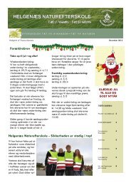 Helgenæs Naturefterskole - Sikkerheden er stadig i top! Forældrebrev