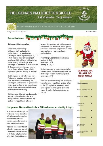 Helgenæs Naturefterskole - Sikkerheden er stadig i top! Forældrebrev