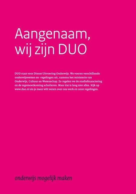 Studiefinanciering Lenen en terugbetalen - DUO