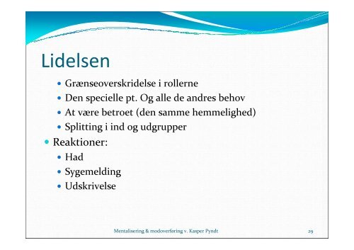 Modoverføring og mentalisering - Kasper Pyndt - Region Midtjylland