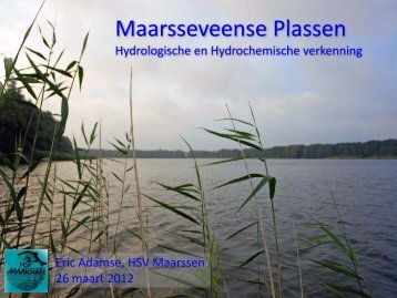 Maarsseveense plassen, Hydrologische en ... - HSV Maarssen