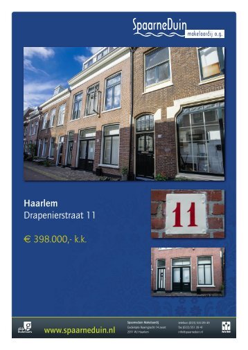 Haarlem Drapenierstraat 11 € 398.000,- kk - Spaarneduin Makelaardij