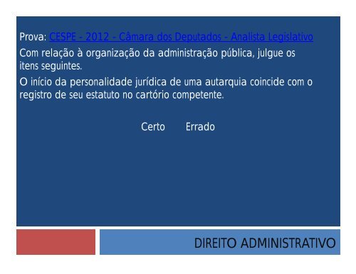 DIREITO ADMINISTRATIVO