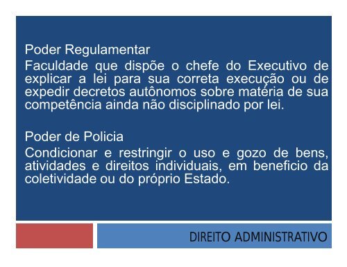 DIREITO ADMINISTRATIVO