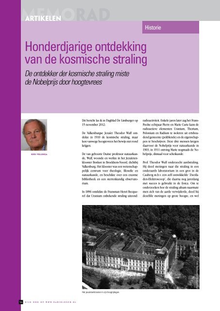 MemoRad 2012-4 - Nederlandse Vereniging voor Radiologie