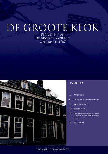 de Groote Klok - oktober 2009 - de Groote Sociëteit Zwolle