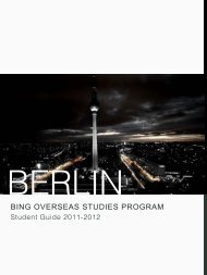 Berlin - Bing Overseas Studies Stanford University