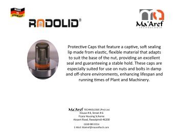 RADOLID Caps for Nuts & Bolts Protection - Ma-Aref