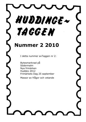 Nummer 2 2010 - Huddinge frimärksklubb