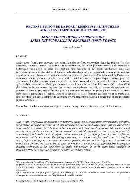 20030618communicatio.. - Académie d'Agriculture de France
