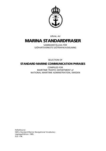 Marina standardfraser (sv. & eng.) - Swengelsk