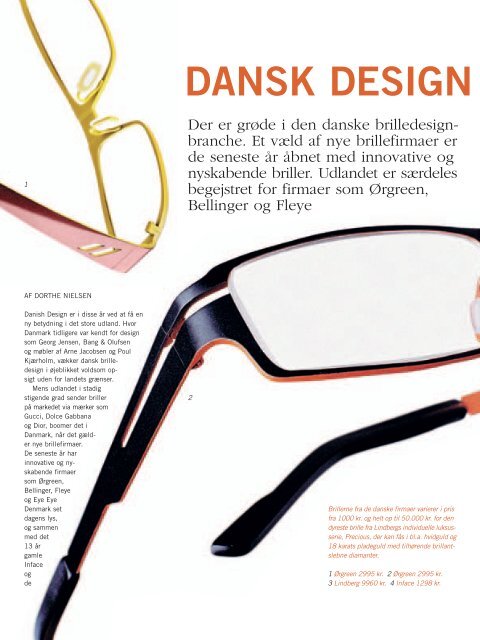 Dansk design brillerer - Opgaver