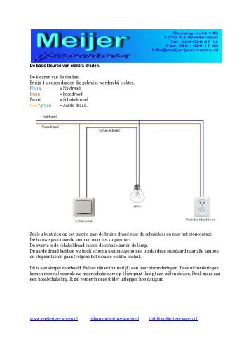 De basis kleuren van elektra draden - Meijer IJzerwaren ...