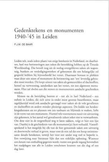 Gedenktekens en monumenten 1940 - Historische vereniging Oud ...