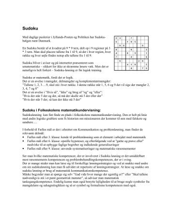 Sudoku - Pernille Pind