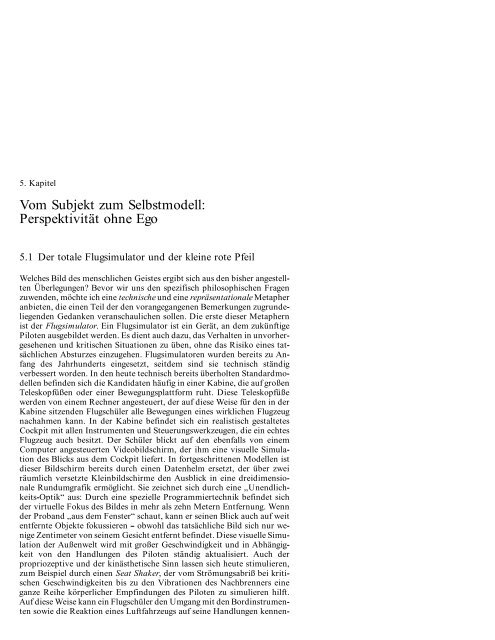 Metzinger · Subjekt und Selbstmodell - Cogprints