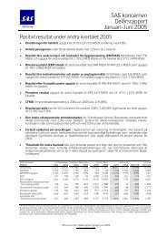 SAS koncernen Delårsrapport Januari-Juni 2005 - SAS Group