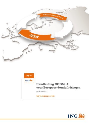 Handleiding CODA2.3 voor Europese domiciliëringen - ING Belgium