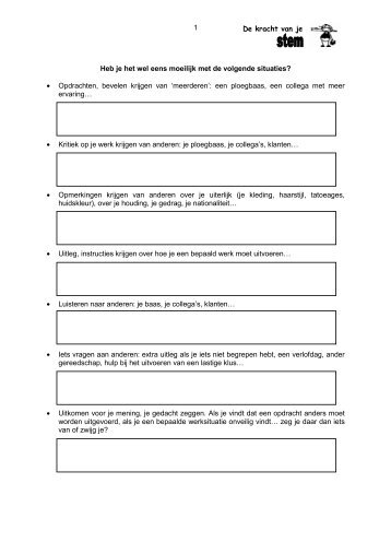 Materiaal voor de leerlingen (pdf) - De Kracht van je Stem