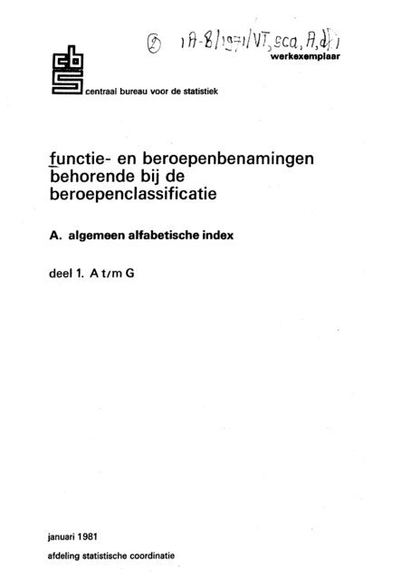 A. Algemeen alfabetische index: deel 1. A t/m G [pdf]