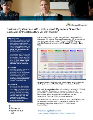 Infoblatt Microsoft Sure-Step Projektmanagement - Business ...