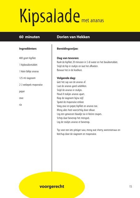 kookboek - Inloophuis De Ruimte