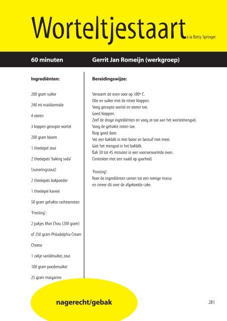 kookboek - Inloophuis De Ruimte