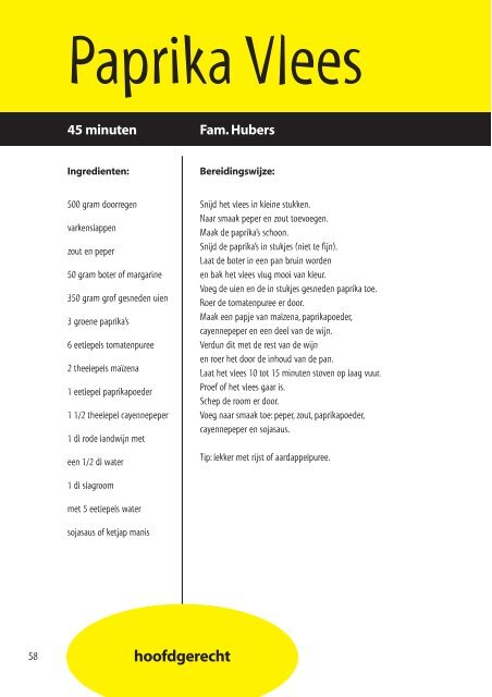 kookboek - Inloophuis De Ruimte