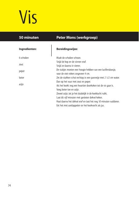 kookboek - Inloophuis De Ruimte