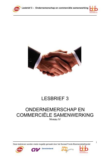 lesbrief 3 ondernemerschap en commerciële ... - Bloemspecialist.nl