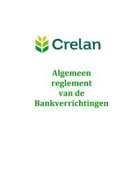 Algemeen reglement van de Bankverrichtingen - Crelan
