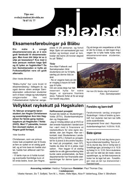 Eksamensskrekk og gru Forandring fryder - Høgskulen i Volda