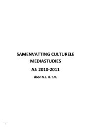 SAMENVATTING CULTURELE MEDIASTUDIES AJ ... - Wanakoe