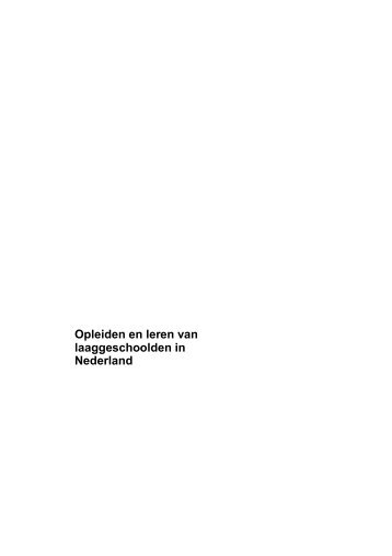 Opleiden en leren van laaggeschoolden in Nederland - website ...