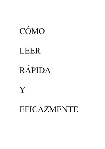 CÓMO LEER RÁPIDA Y EFICAZMENTE - CPR de Mérida