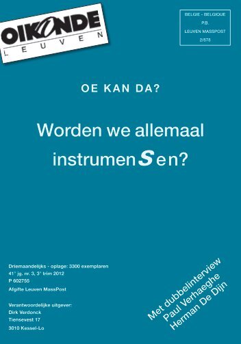 Worden we allemaal instrumensen? - BWR Brusselse Welzijns- en ...