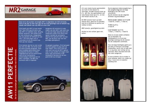 MR2 CLUBMAGAZINE April 2008 - Toyota MR2 Club Nederland