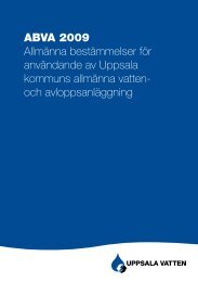 ABVA 2009 Allmänna bestämmelser för ... - Uppsala Vatten