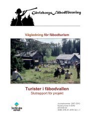 Turister i fäbodvallen - GävleBorgs Fäbodförening