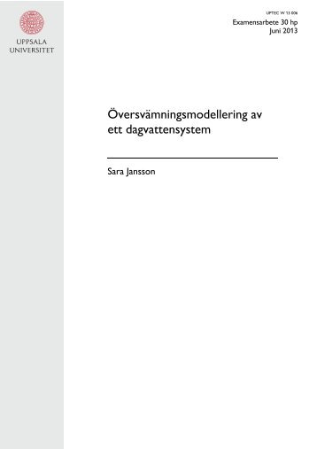 Sara Jansson - Civilingenjörsprogrammet i miljö- och vattenteknik