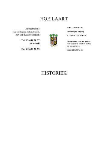 HOEILAART HISTORIEK - ISWa